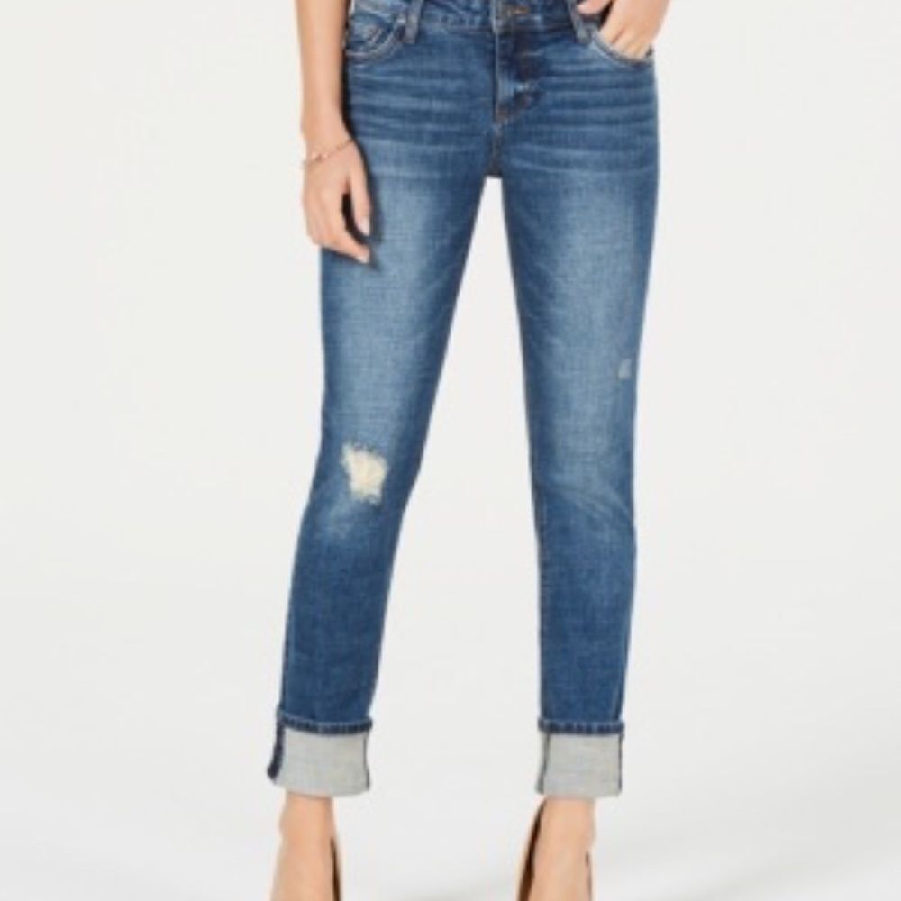 Kut From The Kloth Catherine‎ Distressed Roll Up Jeans Sz 8